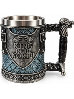 JOIN 3D 39-01 Κούπα Μπύρας King in the North 400ml με Λα΄βή Μπλέ Μεταλλιζέ