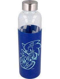 Stor Sonic Μπουκάλι Νερού Γυάλινο με Βιδωτό Καπάκι Μπλε 585ml BO00493SON