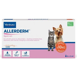 VIRBAC Allerderm Spot On - product for dogs and cats - 6x2ml