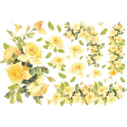 Stamperia Ριζόχαρτο Decoupage 48x33cm Roses Yellow
