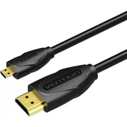 Vention Καλώδιο HDMI 2.0 HDMI Male to Micro HDMI Male 1.5m Black VAA-D03-B150