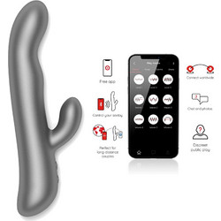 Oninder Oslo Vibration & Rotation Δονητής Rabbit για Ζευγάρια με App Control Μαύρος