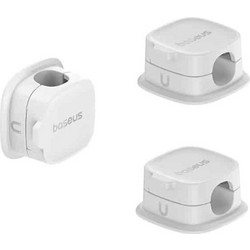 Σετ Οργάνωσης Καλωδίων Baseus Lite Series Magnetic 3 ΤΜΧ Λευκό