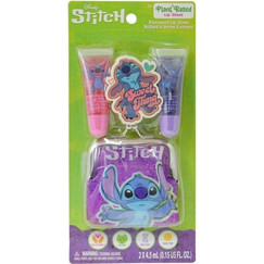 Σετ Lip Gloss Φυτικής Βάσης Disney Stitch Με Τσαντάκι Νομισμάτων