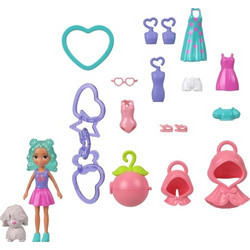 Polly Pocket Κούκλα Με Αξεσουάρ And Μπρελόκ Μεσαιο Pack 3 Σχέδια Polly Pocket Keychain Style Kit Pe