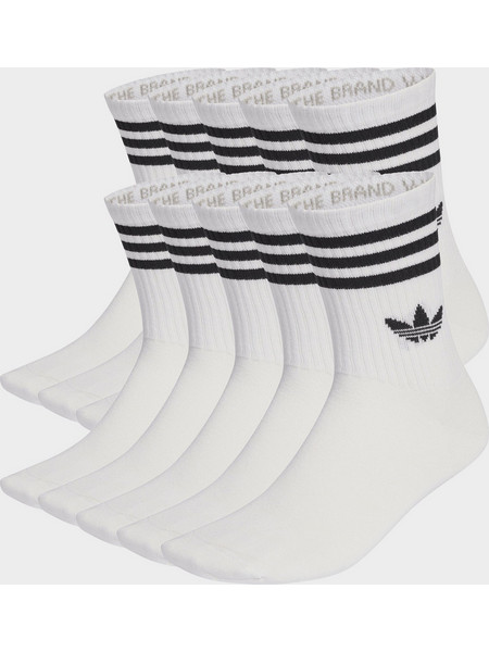 Adidas Originals Ανδρικές Κάλτσες Ψηλές Λευκές 10Pack KH1557