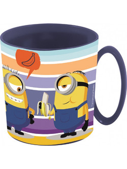 Minions Striped Παιδική πλαστική κούπα για μικροκύματα 350 ml