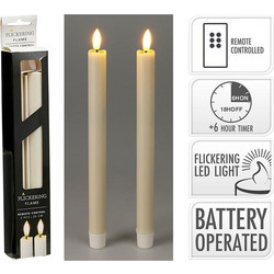 Σετ 2 σπερματσέτα LED, εκρού 25cm