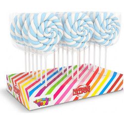 Γλειφιτζούρια Marshmallows Yammiez - Spiral Λευκό Γαλάζιο 30gr. (18τμχ.)