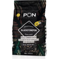 LECHUZA BLACKSTONEPON Υπόστρωμα Φύτευσης 12lt με Λίπασμα σε Μαύρο Χρώμα για Φυτά Εσωτερικού Χώρου για Γλάστρες Lechuza