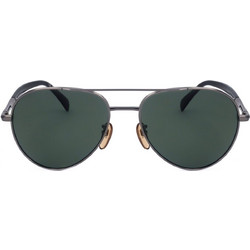 David Beckham DB1118/G/S V81/UC Ανδρικά Γυαλιά Ηλίου Aviator Κοκάλινα Ασημί με Πράσινο Polarized Φακό