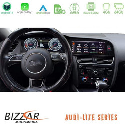 Bizzar Lite Series Dual Screen AUDI A4 (B8) 2008-2012 Android14 8Core (4+64GB) Multimedia & Dashboard 22,8