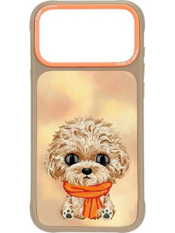 Nimmy Big Eyed Teddy Poodle Back Cover Brown (iPhone 18 Pro / 17 Pro)
