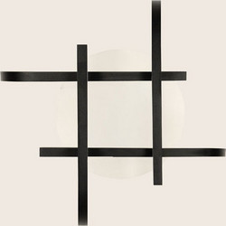 Zambelis Lights SILCO Πλαφονιέρα Led Μεταλλική Μαύρη/Λευκή 53x53 Εκ. 2638 - Dimmable
