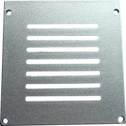 SET OF SILVER ΠΛΑΣΤΙΚΟ END CAPS FOR PROFILE P555 - SET 2PCS WITH VENTILATION HOLES / EP555
