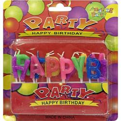 Κεριά Happy Birthday Χρυσόσκονη Homie 3768