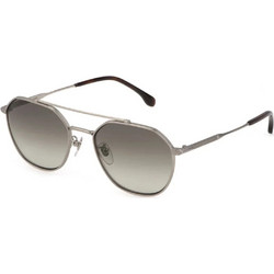Lozza SL2409 P8AF Γυαλιά Ηλίου Aviator Μεταλλικά Ασημί με Μαύρο Φακό