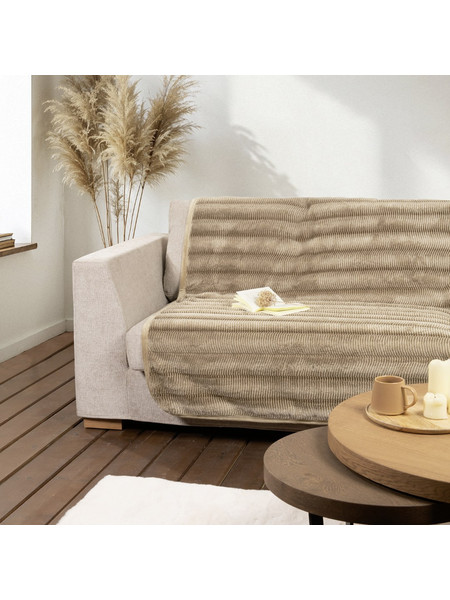 Ριχτάρι Αντιολισθητικό Γούνινο Lunetta Beige Nima Home