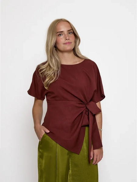 PEPPERCORN Rebecca Blouse maroon red PC8944