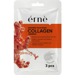 Erne Seaweed Collagen Ginseng Μάσκα Προσώπου 3τμχ