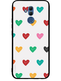 Sonique Heart Series Back Cover White 02 (Huawei Mate 20 Lite)