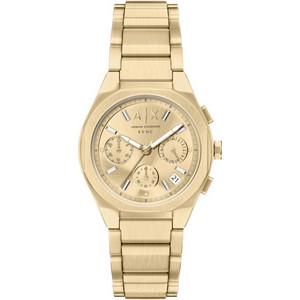 Armani Exchange Sync Γυναικείο Ρολόι Χρονογράφος με Χρυσό Μεταλλικό Μπρασελέ AX6034 Armani Exchange Sync Γυναικείο Ρολόι Χρονογράφος με Χρυσό Μεταλλικό Μπρασελέ AX6034