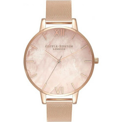 Olivia Burton Semi Precious Γυναικείο Ρολόι με Ροζ Χρυσό Μεταλλικό Μπρασελέ OB16SP01
