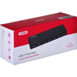 Unitek Y-3184 USB Hub 3.0 USB-A με 7 Θύρες USB-A & Εξωτερική Παροχή Ρεύματος