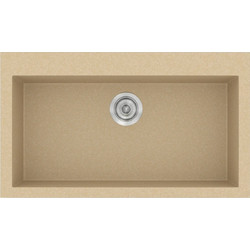 Sanitec Classic 333 Υποκαθήμενος Νεροχύτης Γρανίτη Ματ Granite Cappuccino 79x50cm