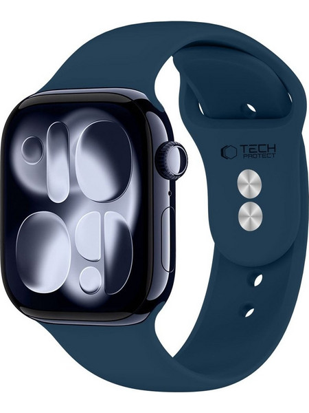 Tech-Protect Silicone Λουράκι Σιλικόνης Navy Blue (Apple Watch 44 / 45 / 46 / 49mm)