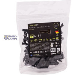 Screw Saddle Cable Support 6x34 black (100pcs)
