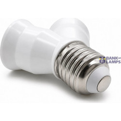 Lamp Holder Y-Type Adapter E27 White