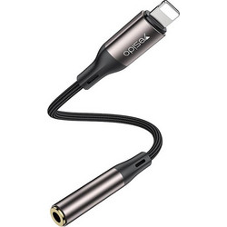 Καλώδιο Ήχου Yesido YAU45 Lightning σε 3.5mm Jack 13cm Μαύρο