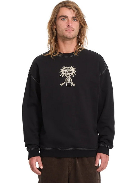 Volcom I Go Psycho Crewneck Black