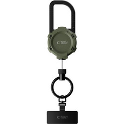 Λουράκι Ασφαλείας Κινητού Tech-Protect ATH03 UrbanLoop Anti Theft Holder Μεταλλικό Αντικλεπτικό με Μπρελόκ - Military Green (5906302342624)