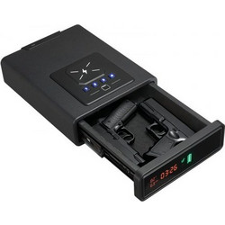 Θυρίδα ασφαλείας VEVOR Gun Safe, Θυρίδα ασφαλείας πιστολιού με δακτυλικό αποτύπωμα/κωδικό πρόσβασης/κλειδί, συρτάρι θήκης πυροβόλων όπλων 3 κατευθύνσεων γρήγορης πρόσβασης με οθόνη για 2 πιστόλια & γε