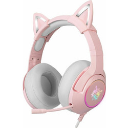 Onikuma K9 Cat Ears Gaming Headset Over Ear Pink