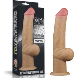 Lovetoy Dual Layered Ρεαλιστικό Dildo με Βεντούζα & Όρχεις 30cm Flesh
