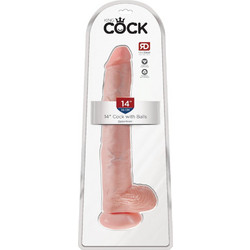 Pipedream King Cock 14" Ρεαλιστικό Dildo με Βεντούζα & Όρχεις 36cm Flesh