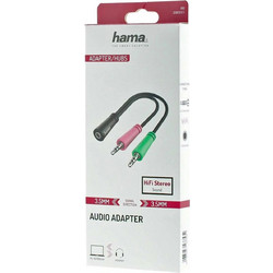 HAMA Μετατροπέας 3.5mm 2x male σε 3.5mm female 1τμχ 00200351