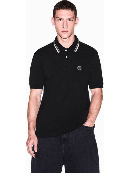 Armani Exchange Ανδρική Μπλούζα Polo Μαύρη XM002939AF13026
