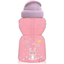 Lorelli Sports Κύπελλο με Καλαμάκι Animals Blush Pink 325ml