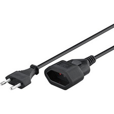GOOBAY μπαλαντέζα προέκταση ρεύματος 50510, Europlug, 2x 0.75mm 5m, μαύρη