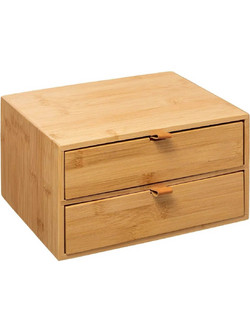 ORGANIZERS & ΘΉΚΕΣ ΤΑΚΤΟΠΟΊΗΣΗΣ 2 DRAWER BAM LEATHER BOX TIDY MARQUE : FIVE