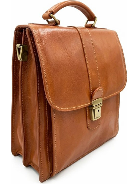 Ανδρικό δερμάτινο τσαντάκι MYBAG 60-106 CAMEL ΚΑΜΕΛ