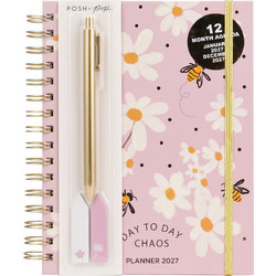 2027 Planner Εβδομαδιαίο Σπιράλ Floral Pink