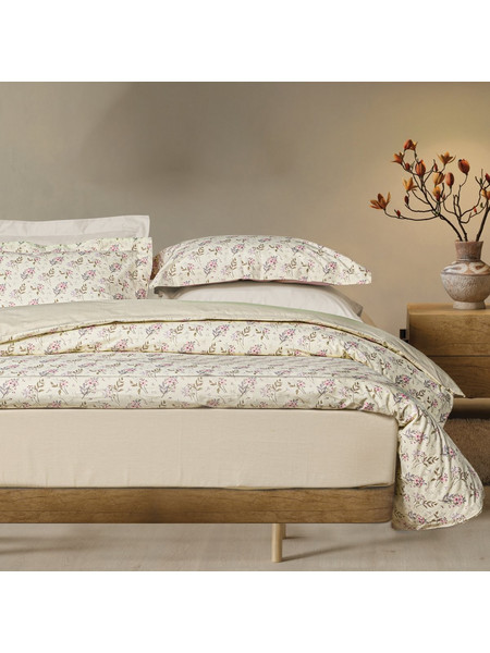 Das Home Σετ Σεντόνια Μονά Βαμβακερά με Λάστιχο 100x200+35 Happy 9703 Cream