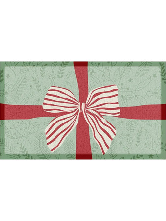 Artsy Mats - Χαλάκι Εισόδου Red & White Stripe Bow 70x40cm
