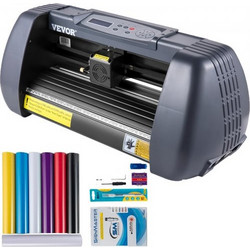 VEVOR Κοπτικό Βινυλίου 375mm, Plotter Κοπής με Ρυθμιζόμενη Δύναμη και Ταχύτητα, Μέγιστη Τροφοδοσία Χαρτιού 14 in, για Κατασκευή Επιγραφών