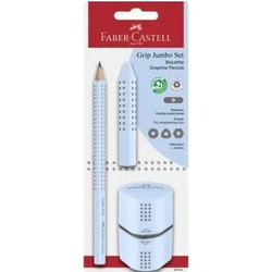 Faber-Castell Jumbo Μολύβι με Ξύστρα και Γόμα Γαλάζιο 12310931